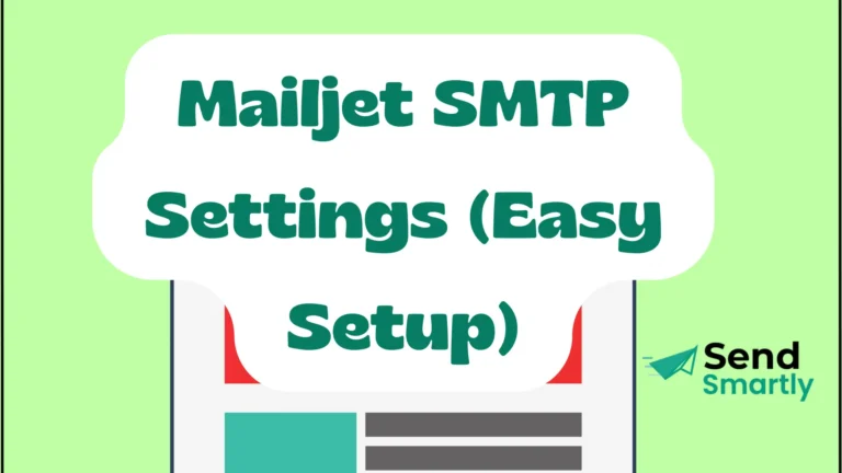 A featured image for a guide to Mailjet SMTP setup and settings, with the title 'Mailjet SMTP Setup: The A-to-Z Guide for Reliable Email' on a branded background.